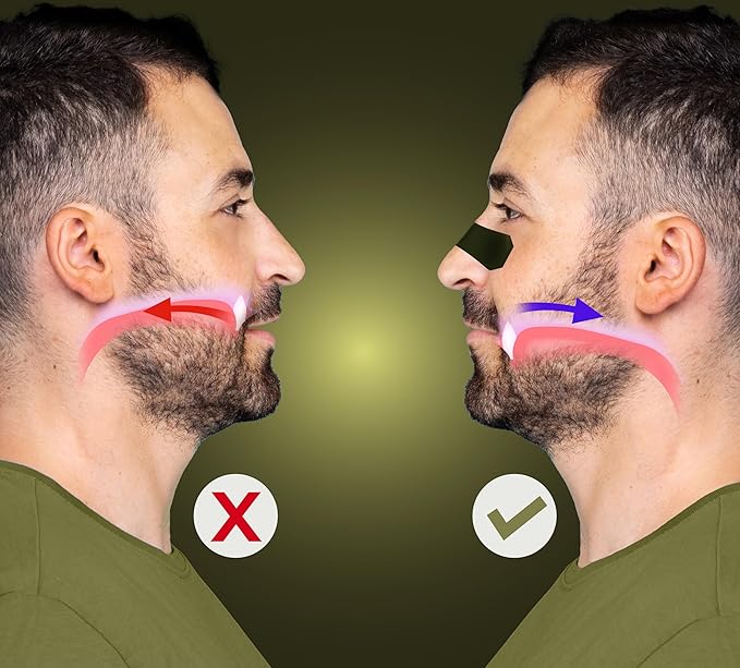 Nasal Strips for Snoring (60 Count) Nasal Strips for Sleeping - Nose Strips for Breathing | Athletic Nasal Strips | Wide Body | Oil & Sweat Proof Adhesive | Extra Strength| Size Fits All. USA Brand