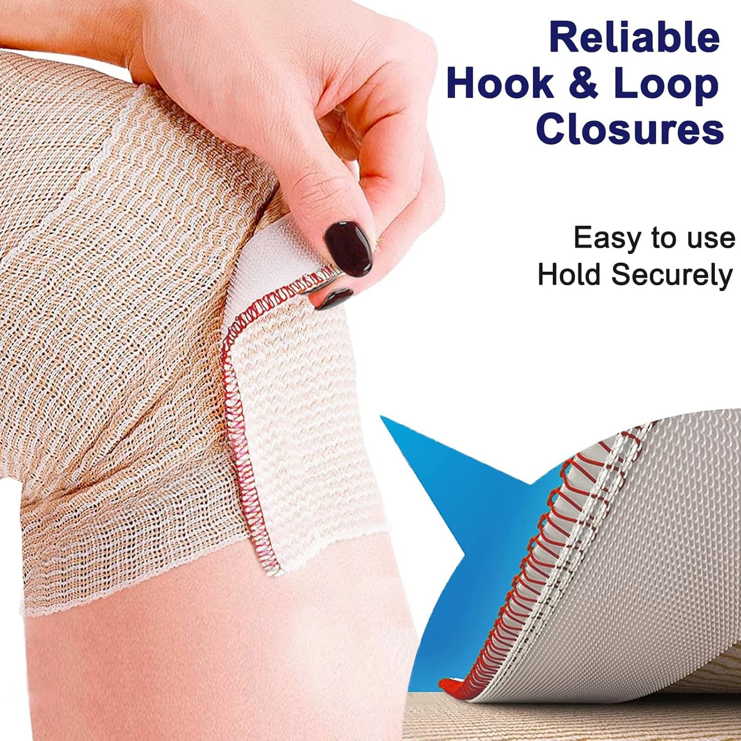 24 Pack Elastic Bandage Wrap 3” Bandage Wrap with Hook and Loop Closure on Both Ends Self Adhesive Bandage Wrap for Sports, Medical, and Injury Recovery