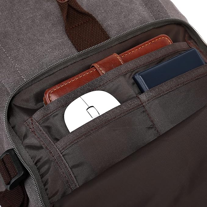 Kalesi Gym Duffle Bag Backpack 4-Way Vintage canvas with Shoes Compartment for travel Sport Hiking laptop (Vintage grey)