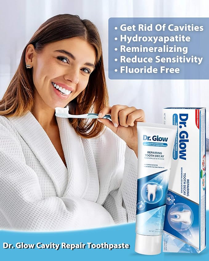 Adult Cavity Repair Toothpaste, Cavity Reversing Hydroxyapatite Toothpaste, Cavity Filler for Tooth Remineralization, Tooth Decay Treatment Repair, Enamel Repair Cavity Remover, 3.52oz X 2