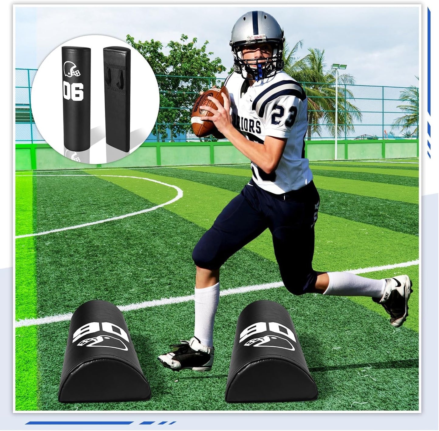 Leyndo 2/4 Pcs Athletic Agility Dummy Step Over Dummy with Heavy Duty Handles Training Dummy Football Equipment for Footwork Drills Sports Training