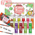 10 Pack Natural Lip Balm Bulk with Vitamin E and Coconut Oil Valentine's Day best choice - Moisturizing, Soothing, and Repairing Dry and Chapped Lips - 10 Flavors - Non-GMO