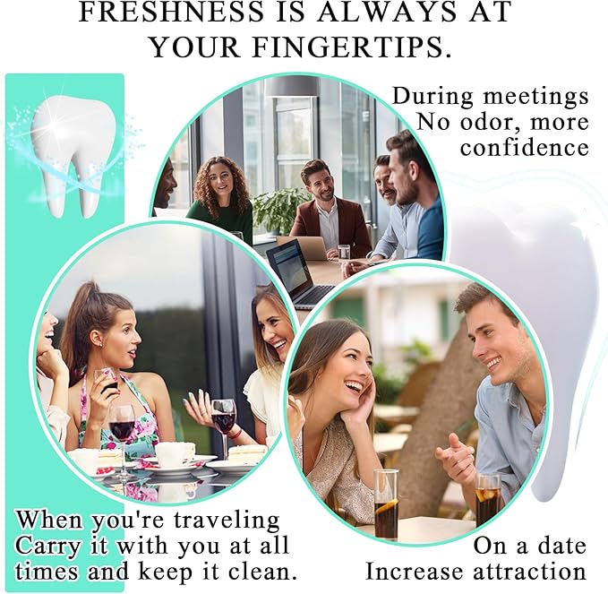 Travel Size Mouthwash,Mini Mouthwash Travel Size Bulk Portable Mouth Wash Set,Individual Small Travel Mouth Wash Packets for Fresh Breath(Pack of 60) A14