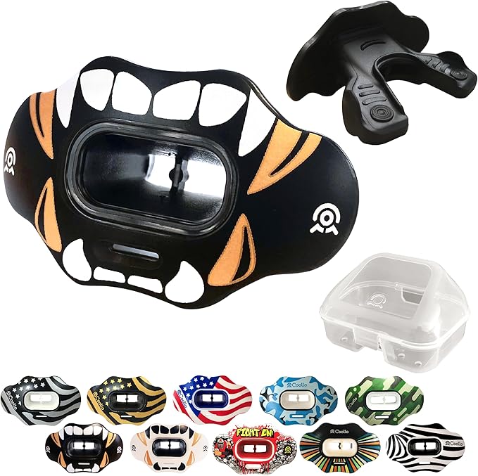 Football Mouth Guard Lip Guard MAXX/Might Football and High Impact Sports Lip Protector for Adults & Youth (Strap Included)