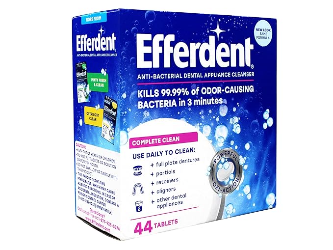 Efferdent Denture Cleanser Tablets 44 Count (Pack of 5)