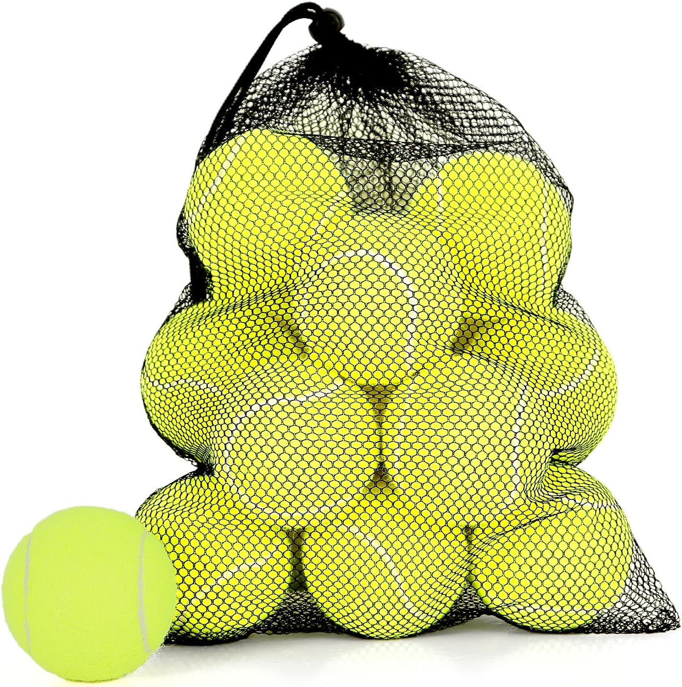 24 Pack Tennis Balls, Training Tennis Balls, Pet Dog Playing Balls, Practice Tennis Balls with Mesh Bag for Transport and Beginner Training