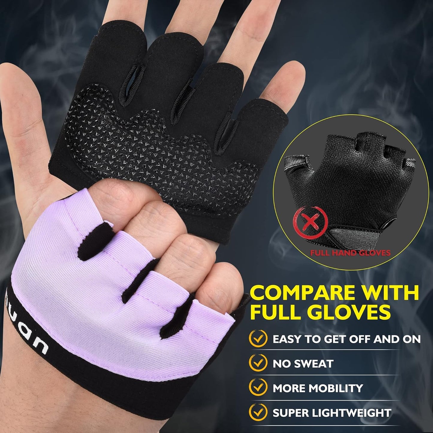 ihuan New Weight Lifting Gym Workout Gloves Men & Women, Great for Weightlifting, Exercise, Training, Fitness