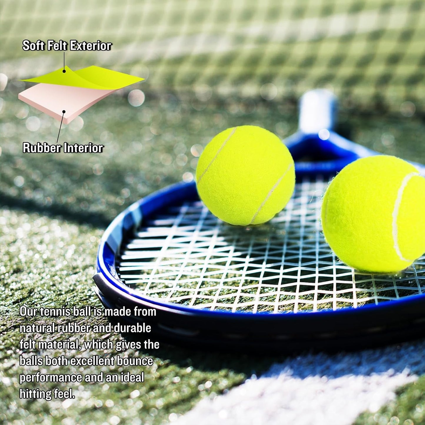 30 Pack Tennis Balls, Training Tennis Balls, Pet Dog Playing Balls, Practice Tennis Balls with Mesh Bag for Transport and Beginner Training