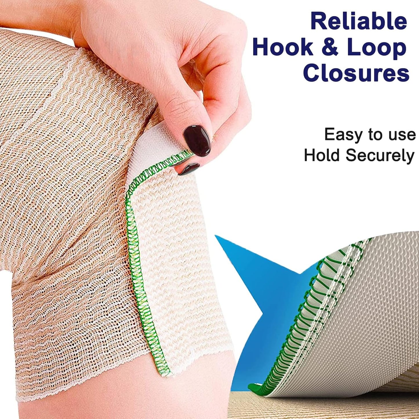 24 Pack Elastic Bandage Wrap 6” Bandage Wrap with Hook and Loop Closure on Both Ends Self Adhesive Bandage Wrap for Sports, Medical, and Injury Recovery