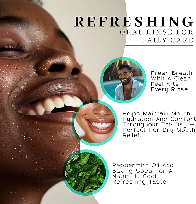 Vanman's - Oral Mouth Care Kit with Powder Toothpaste (2.2 Ounce) and Oral Rinse Mouthwash (8.8 Ounce) - Aloe, Mint Remineralizing Mouthwash and Tooth Powder with Coconut Charcoal, Egg Shell