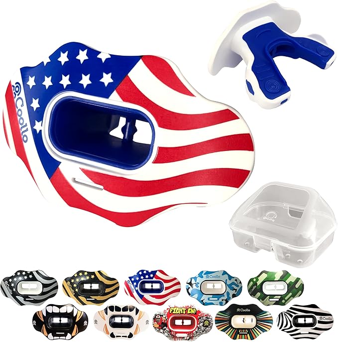 Football Mouth Guard Lip Guard MAXX/Might Football and High Impact Sports Lip Protector for Adults & Youth (Strap Included)