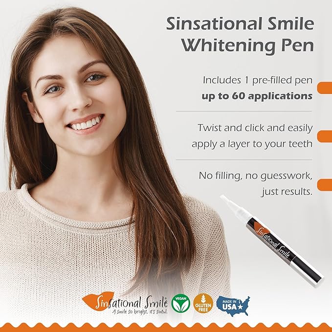 Teeth Whitening Pen, Up to 60 Treatments - Safe, Fast, Simple, Effective, Removes Stains, No Sensitivity, Enamel Safe, for Sensitive Teeth & Gums