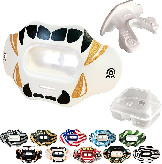 Football Mouth Guard Lip Guard MAXX/Might Football and High Impact Sports Lip Protector for Adults & Youth (Strap Included)