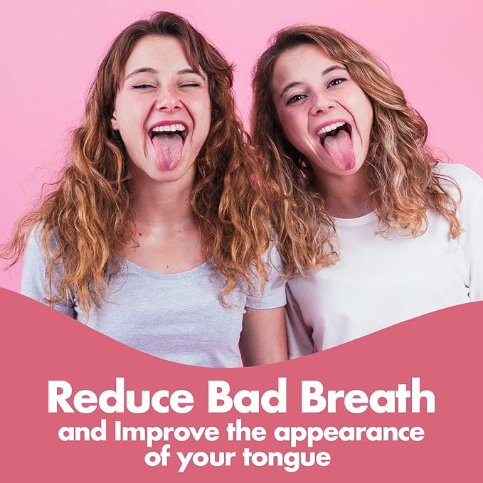 Tongue Scrapers - Pack of 2 - Stainless Steel Tongue Cleaners Brush for Help Getting Rid of Bad Breath & Bacteria - Food Scraper to Keeps Mouth & Teeth Healthy and Clean - Essential Dental Hygiene Kit