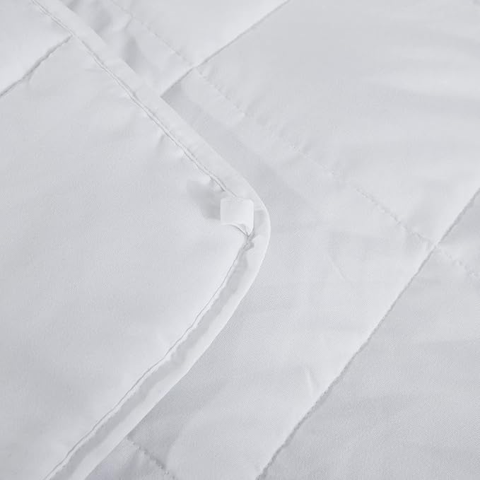 L'AGRATY Weighted Blanket - 60"x80" 15lbs Cooling Breathable Heavy Blanket Microfiber Material with Glass Beads for Adult All-Season Summer Fall Winter Soft Thick Comfort