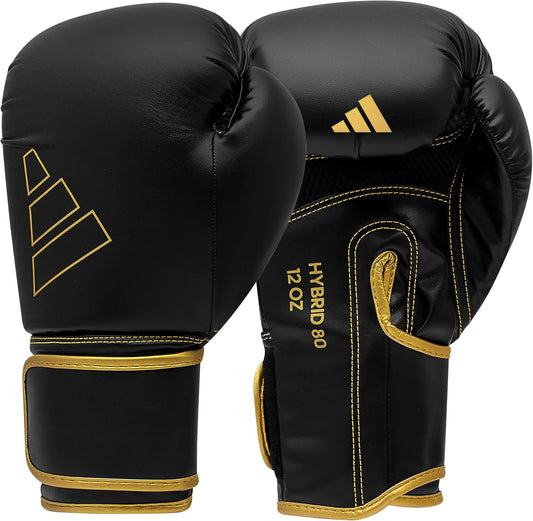 Adidas Hybrid 80 Boxing Gloves - Adult Boxing Gloves for Men & Women - Heavy Bag Gloves, Kickboxing Gloves for Women, MMA Sparring Gloves, Punching Bag Gloves for Men