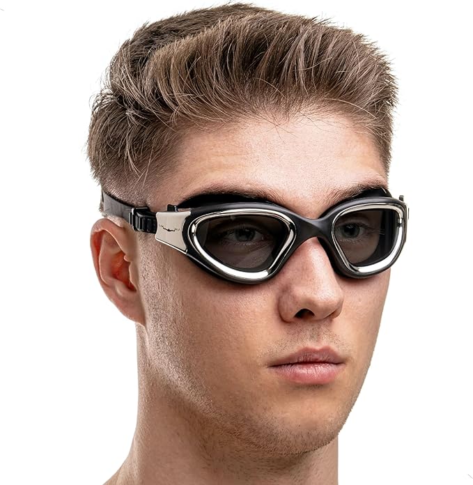 AqtivAqua Swimming Goggles, DX Wide View Swim Goggles for Adult Men Women, Anti Fog No Leaking