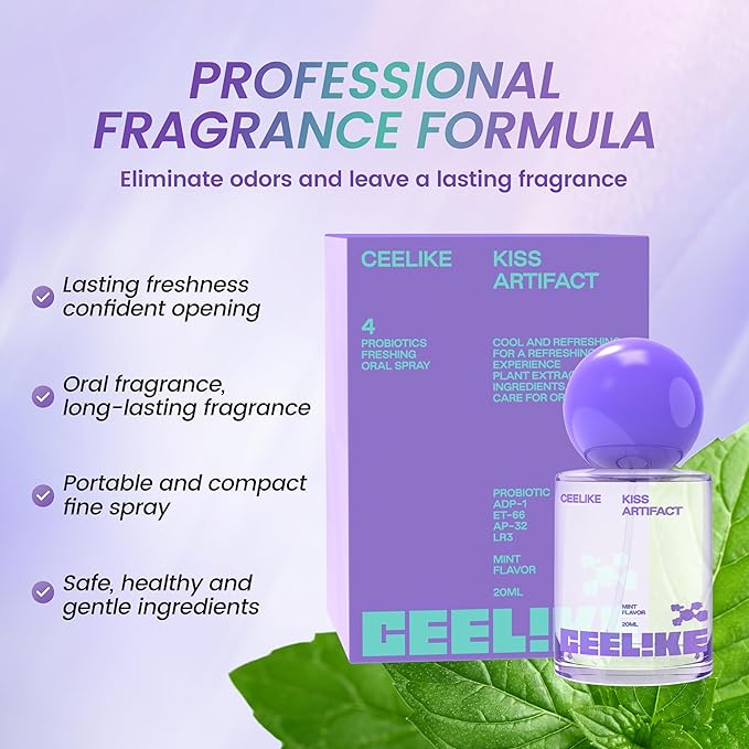 Oral Spray – Fresh Breath, Dual Cooling Experience & Convenient On-the-Go Design – Perfect for Freshening Breath Anywhere, Anytime (1 count)