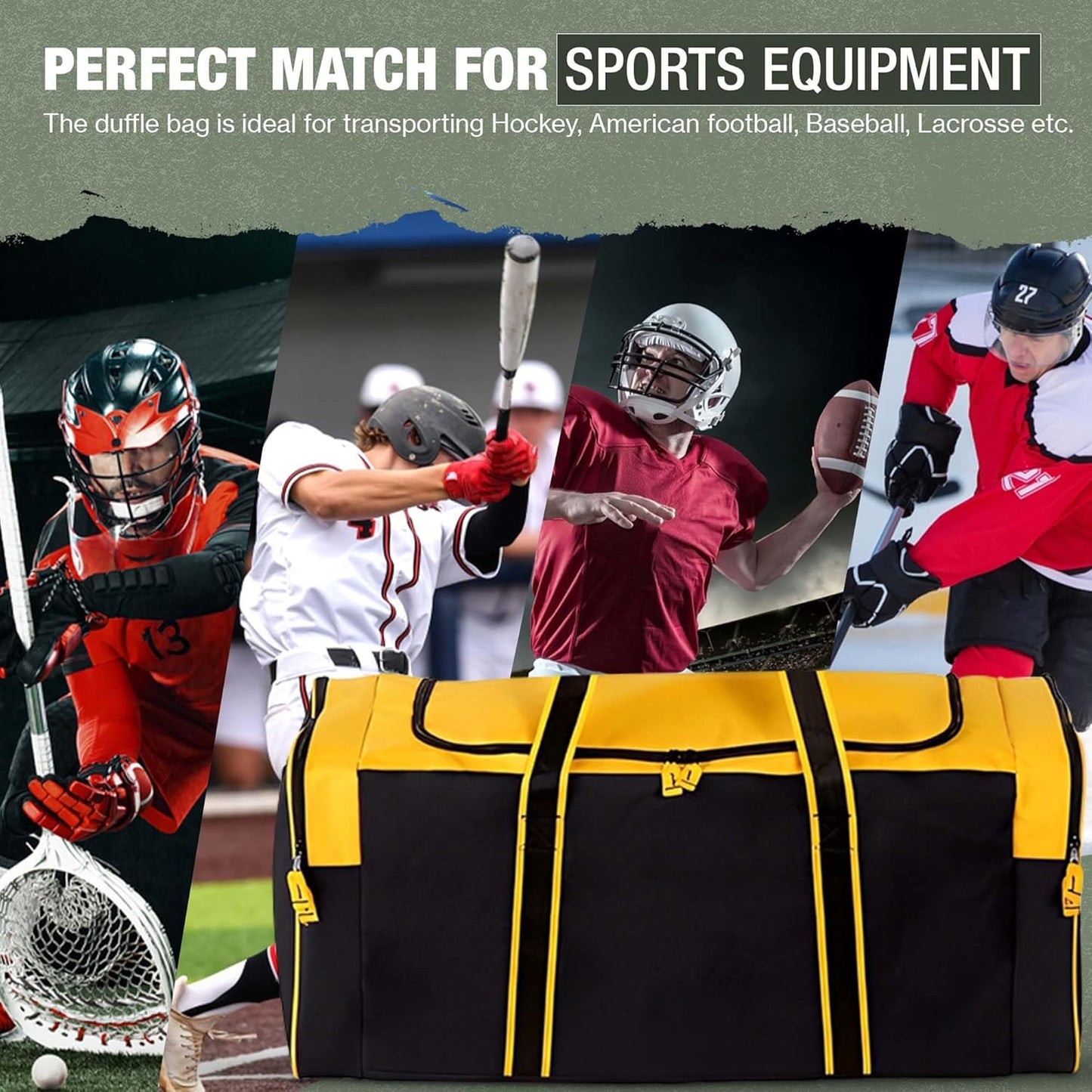 Jetstream Heavy Duty Multi Pocket Durable Sports Gym Equipment Travel Duffel Bag