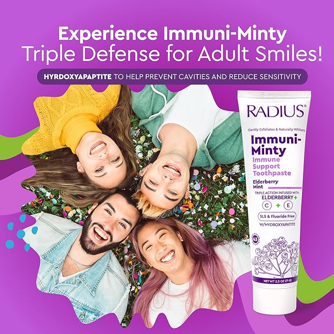 RADIUS ImmuniMinty Immune Support Toothpaste 2.5 Oz - Elderberry Mint - Pack of 1