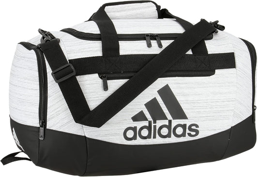 adidas Unisex Defender 4.0 Gym Duffel Bag for Men and Women, Two Tone White/Black, Small (38L)