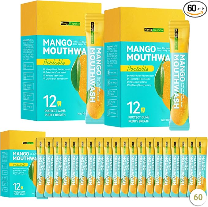 60PCS Travel Size Mouthwash,Portable Mini Mouthwash,Long-Lasting Freshness Travel Mouth Wash for Oral Care A9