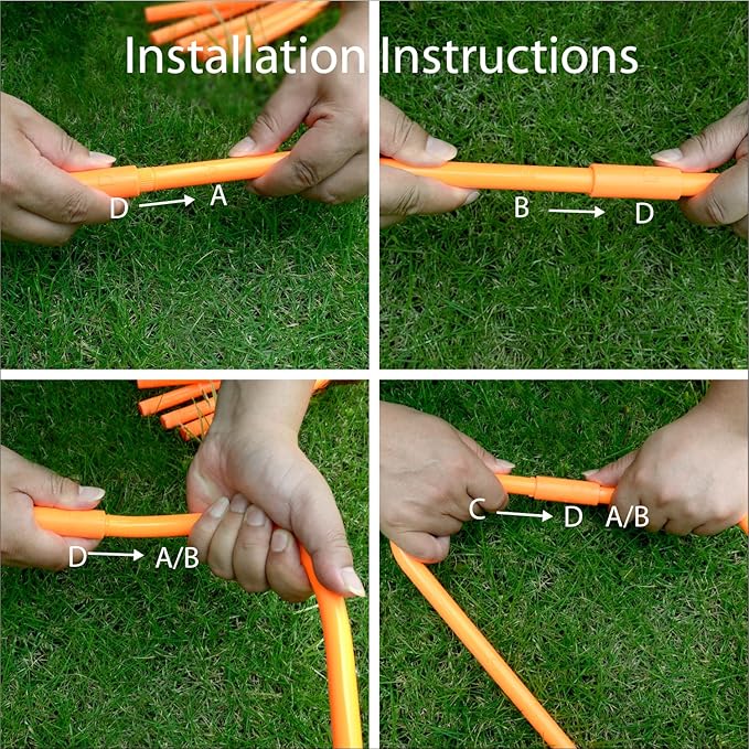 Agility Speed Hurdles Upgraded Training Hurdles Adjustable Height,Ultra Durable All-in-One Speed Hurdles with Carrying Handle, 6 Pack