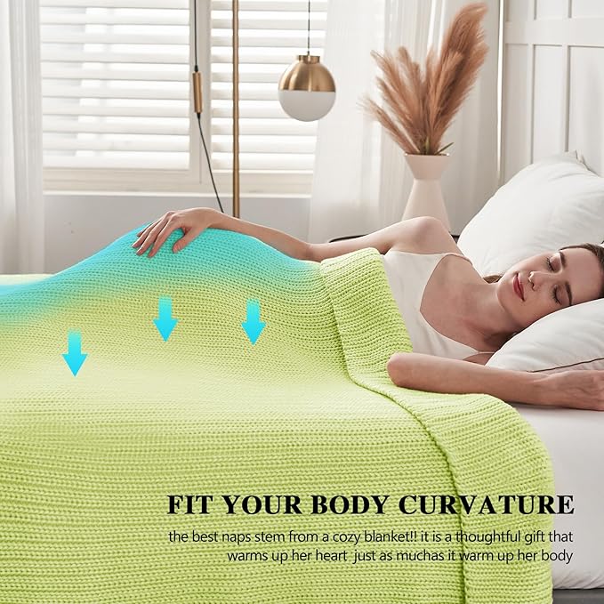 L'AGRATY Knitted Weighted Blanket - 50x60, 10lbs Cooling Chunky Knit Heavy Blanket for Adults, Braided Crochet Throw, Thick Cable Yarn, Machine Washable