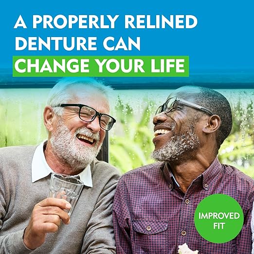 DenSureFit Upper and Lower Denture Reline Kit, Soft Silicone Denture Reliner Repair and Care Combo Kit with Extra Comfort Liner, Refit and Tighten for a Secure, Comfortable Fit