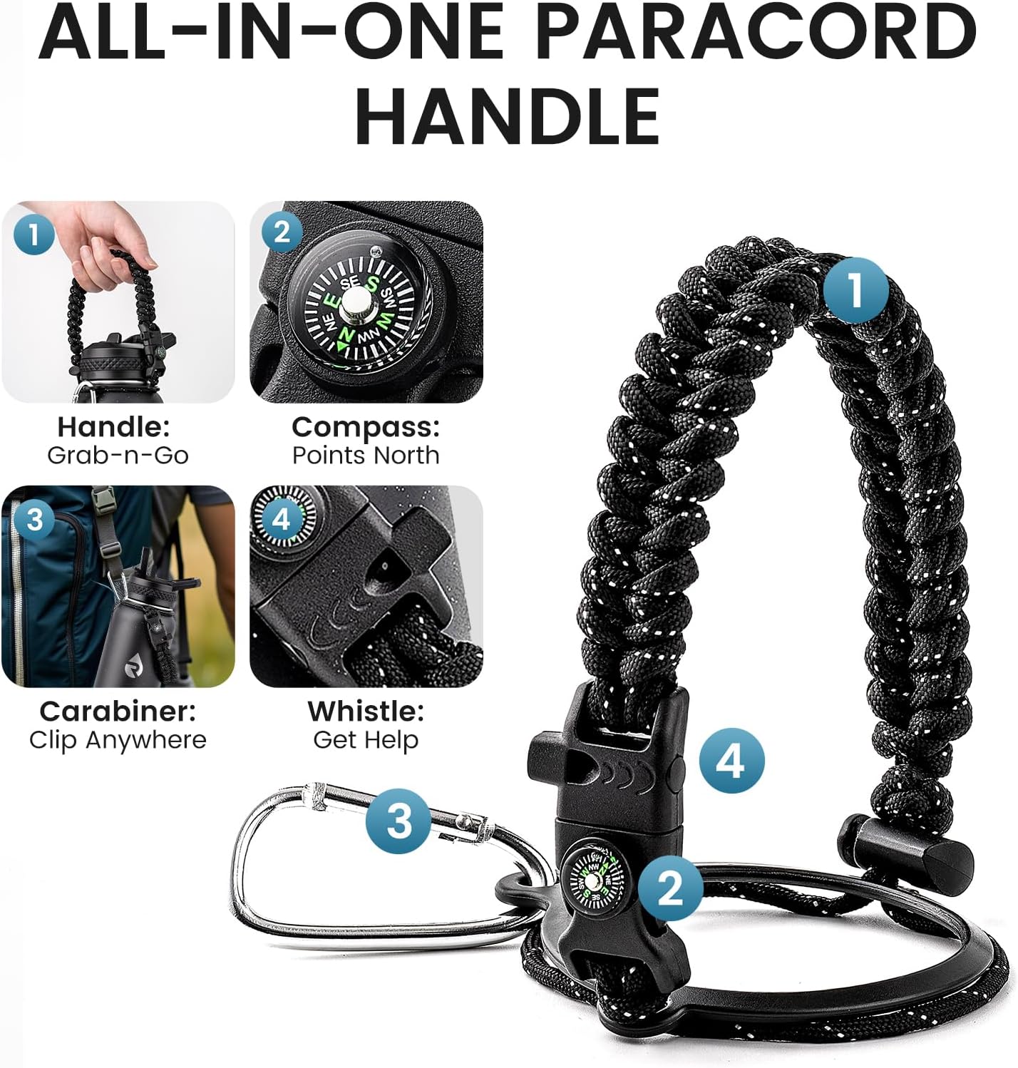 40oz Insulated Water Bottle, Triple Wall Vacuum Stainless Steel Water Bottles - Keeps Cold 48H, Reusable Metal water flask Jug for Gym, Sports, Camping, Hiking,Travel, Black Speckled