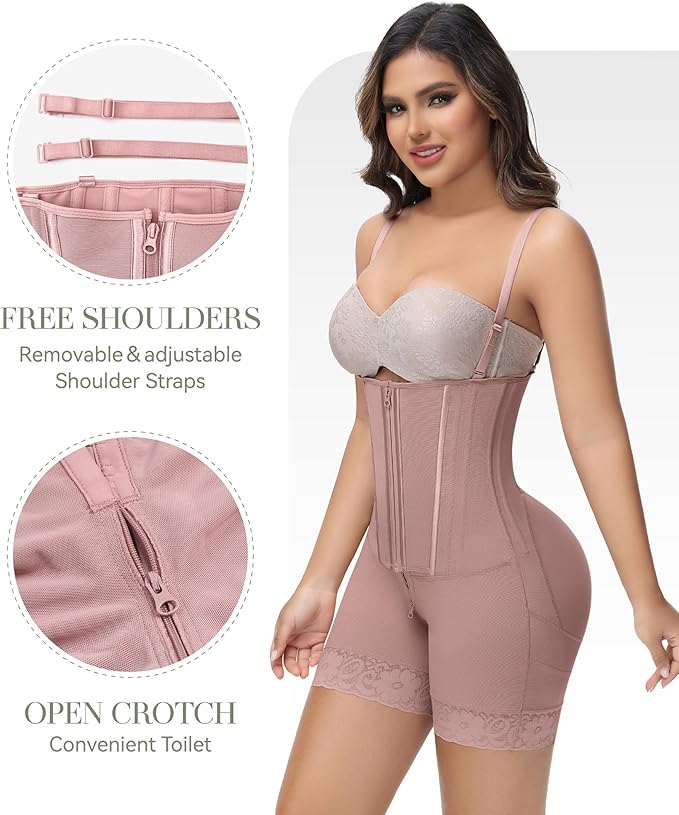 M MYODRESS Fajas Colombianas Moldeadoras Shapewear for Women Tummy Control Body Shaper Post Surgery Compression Garment