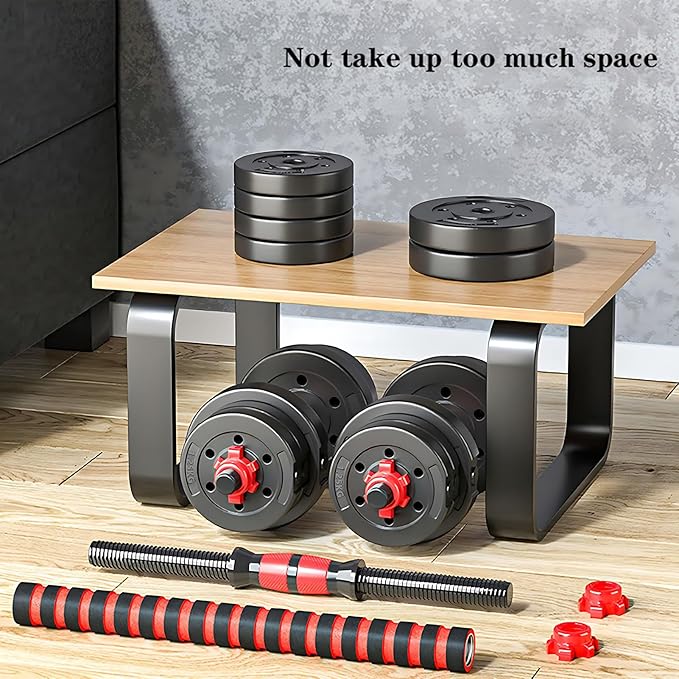 Adjustable-Dumbbells-Sets,Free Weights-Dumbbells Set of 2 Convertible To Barbell A Pair of Lightweight for Home Gym,Women and Men Equipment