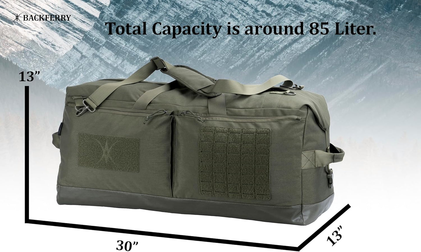 Large Military Tactical Duffle Bag Duffel Backpack for Special Work,Sports,Traveling,Camping 85L