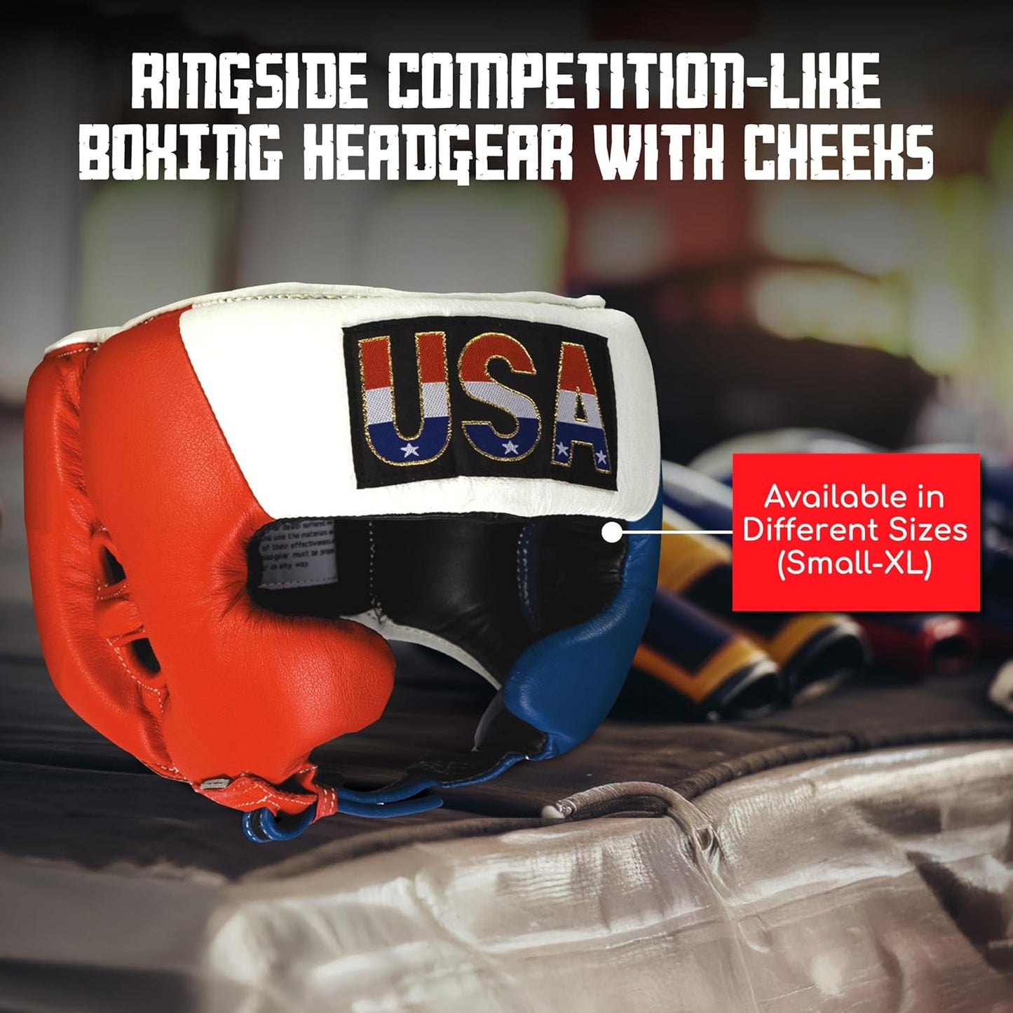 Ringside Competition-Like Boxing Headgear with Cheeks