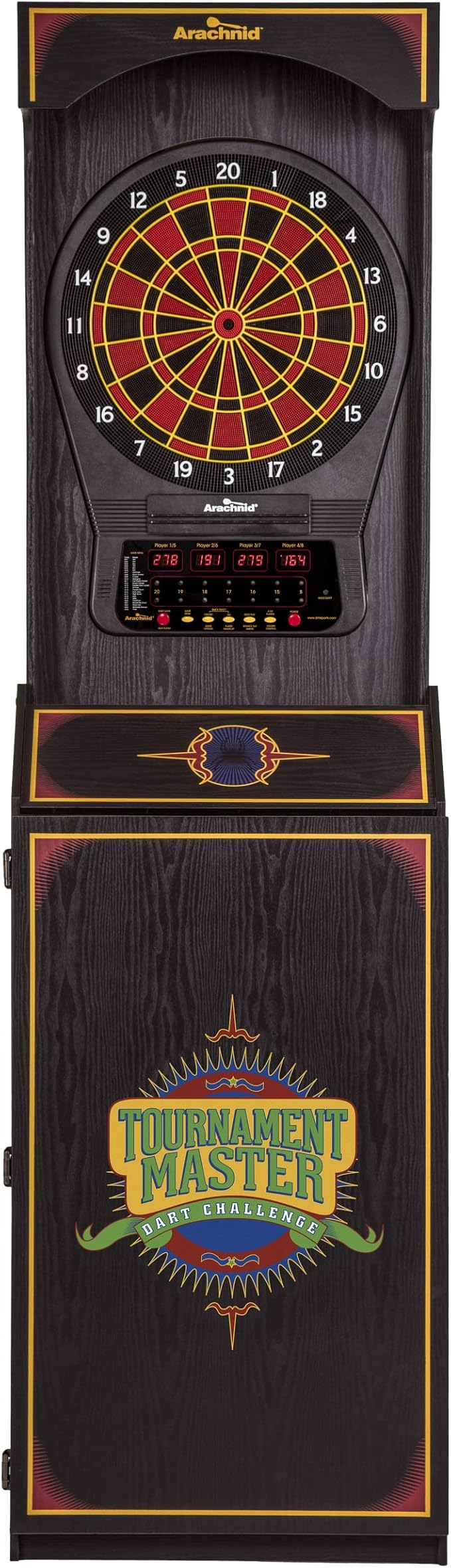 Arachnid Cricket Pro 650 Standing Electronic Dartboards with 24 Games, 132 Variations, and 6 Soft-Tip Darts Included