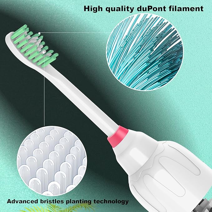 Replacement Toothbrush Heads for Philips Sonicare E Series,Compatible with Sonicare Essence, Elite, Advance, CleanCare Screw-on Electric Toothbrush HX7022/66 HX7023/64,HX7023/30,8 Pack with Caps ﻿