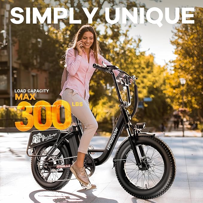 1500W Peak Motor Electric Bike for Adults Up to 80 Miles 30MPH Dirt Ebike 20" x 4 Fat Tire 48V 20Ah Removable Battery Mountain E Bike Commuter Full Suspension Bicycles for Men Women