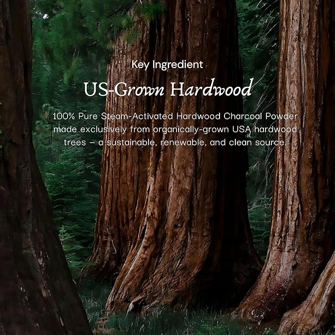 Activated Hardwood Charcoal Powder | Supports Skin, Body, Oral Health, Teeth Whitening | Dietary Supplement