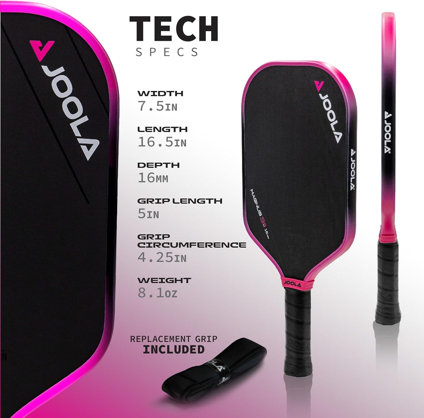 JOOLA 3S Pickleball Paddles – Raw Carbon Fiber Surface – Ben Johns Perseus, Hyperion, Scorpeus & Magnus Shapes – Elongated, Wide Body & Aero Curve Designs – 14mm/16mm Paddles – UPA-A Certified