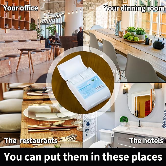 EasyHonor Dental Floss Picks,Twin-Line Mint Flavor Dental Flossers, Dual Action Flossing System, Easy Carry and Pick, 156 Count Floss Sticks in 3 Portable case.(White, Mint)