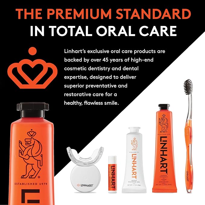 LINHART Extra Soft Toothbrush – Teeth Whitening Toothbrush with Multi Length Bristles, White with Black Bristles, 1 Pack