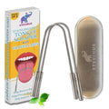 Tongue Scraper, 100% Stainless Steel Tongue scraper for Adults And Kids, Professional Tongue Cleaner for Oral Care, Improve Bad Breath and Hygiene (2 scraper with 1 travel case)