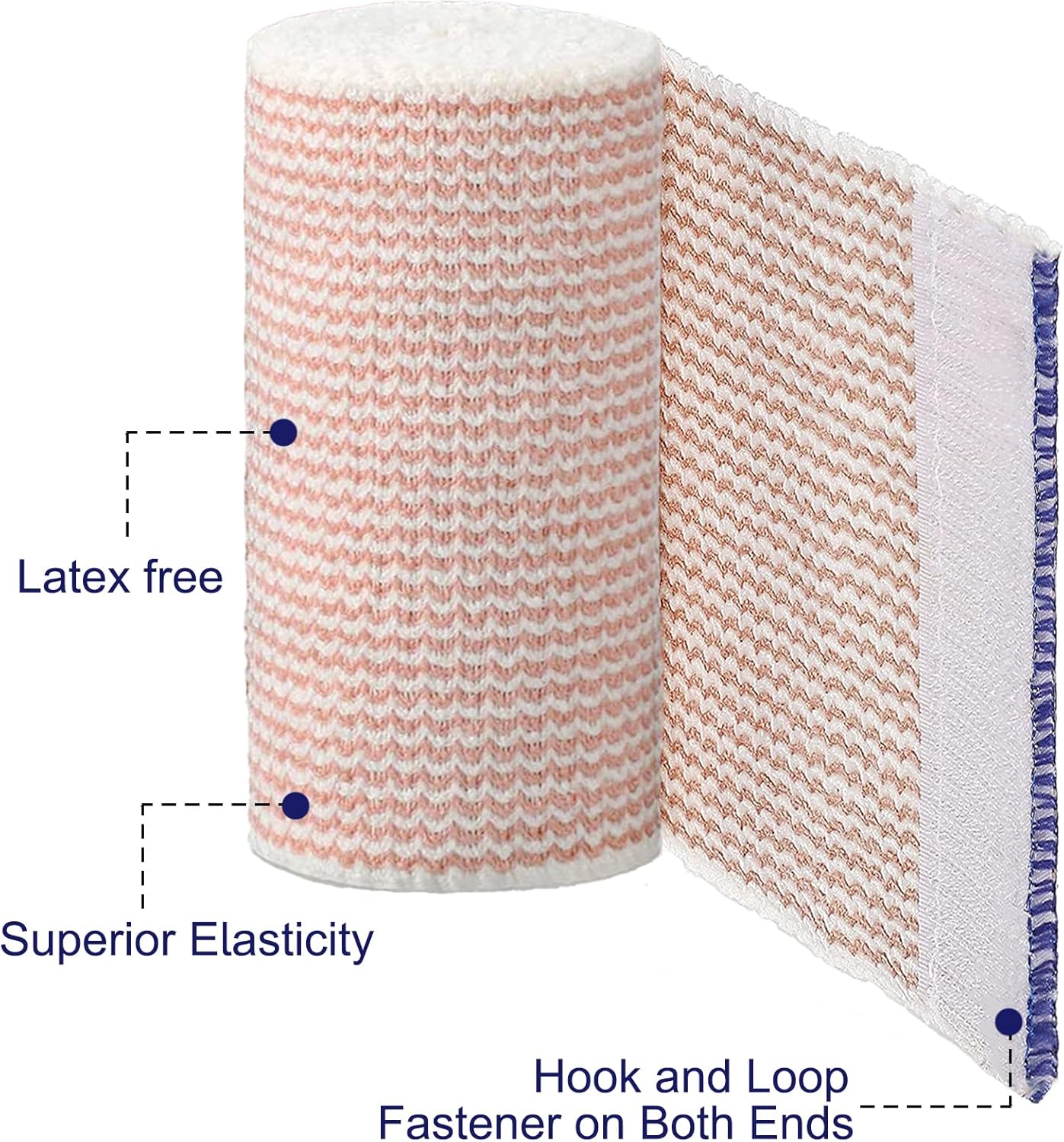 24 Pack Elastic Bandage Wrap (6x2”, 6x3, 6x4, 6x6) Compression Bandage Wrap with Hook and Loop Closure on Both Ends Self Adhesive Bandage Wrap for Sports, Medical, and Injury Recovery