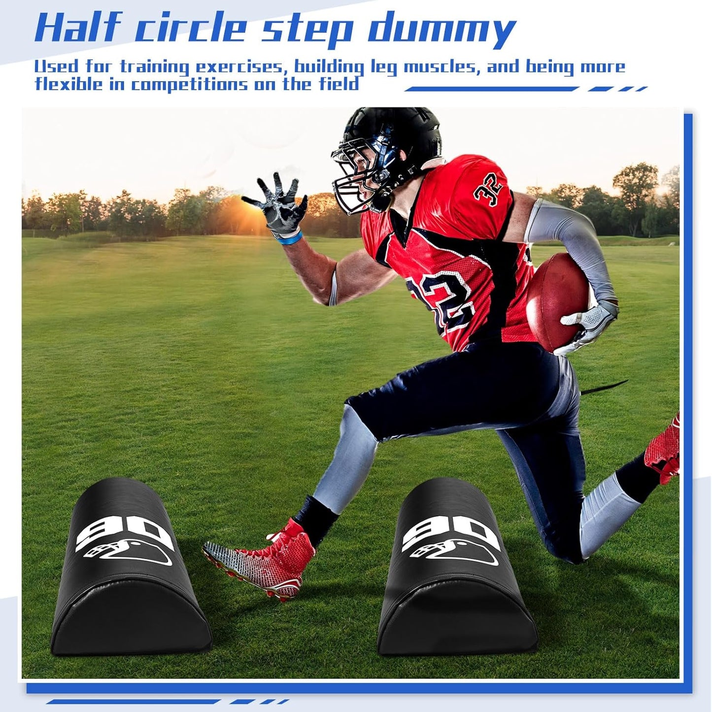 Leyndo 2/4 Pcs Athletic Agility Dummy Step Over Dummy with Heavy Duty Handles Training Dummy Football Equipment for Footwork Drills Sports Training