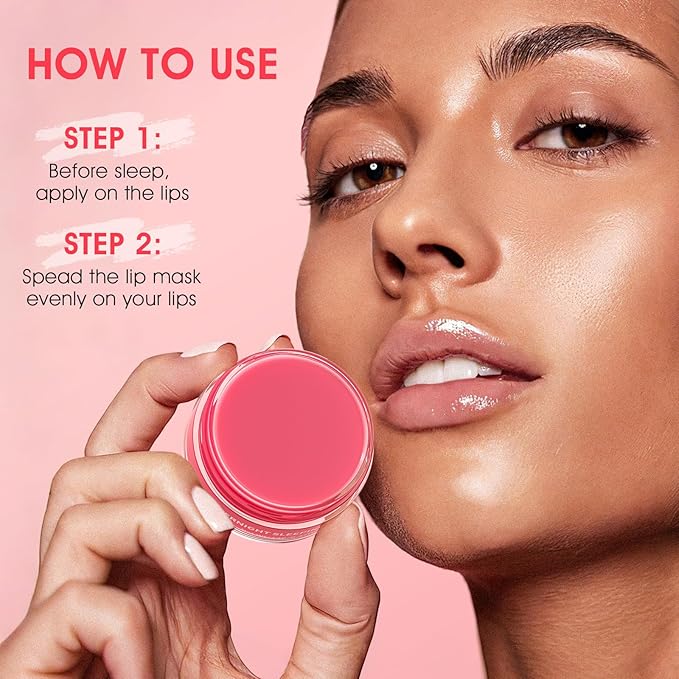 Lip Mask Set, 4PCS Lip Sleeping Mask Overnight Treatment Lip Care, Moisturize & Nourish, Cracked Dry Lips, Daily Lip Care,12g*4