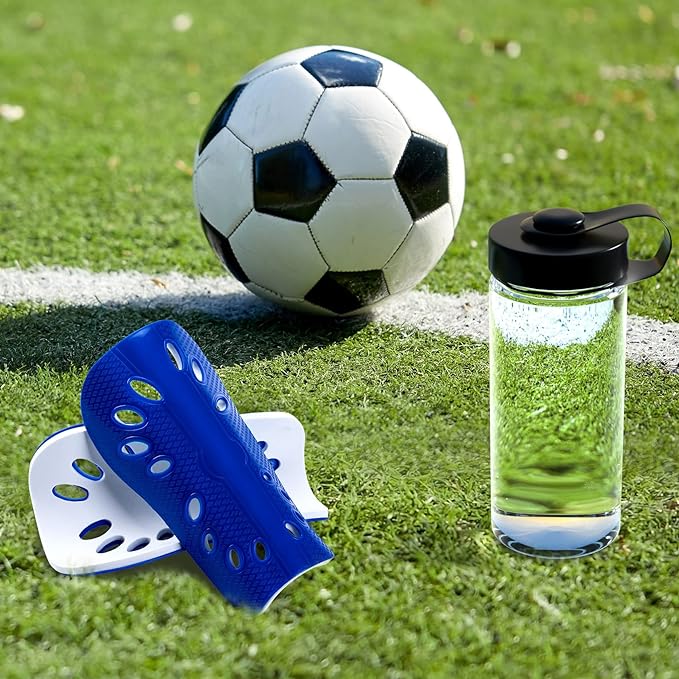 ANCIRS 2 Pair Soccer Shin Guards for Youth, Breathable Shin Guard Sleeves for Football Games, Protective EVA Cushion for Youth Men & Women