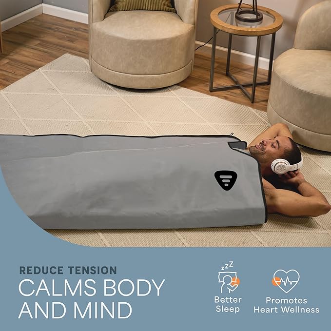 LifePro RejuvaWrap Infrared Sauna Blanket for Detox & Relaxation – Available in 5 Colors & 3 Models – Portable Far Infrared at Home Sauna for Muscle Relief, Circulation & Recovery – 9 Heat Levels