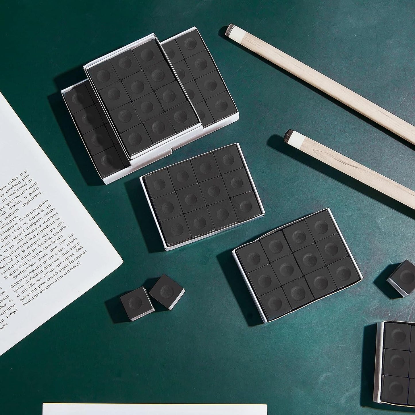 Junkin Pool Chalk Cubes Billiard Cue Pool Stick Chalk Table Accessories for Clubs Bars Home