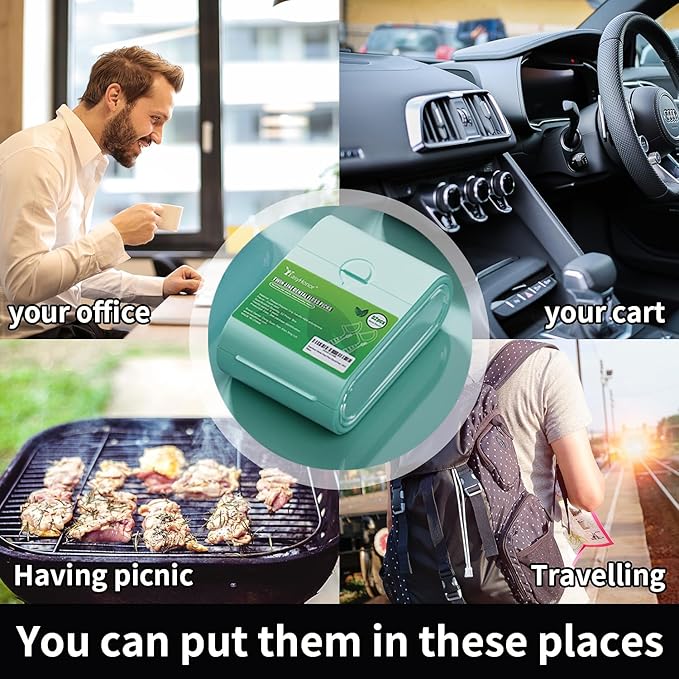 EasyHonor Dental Floss Picks,Twin-Line Mint Flavor Dental Flossers, Dual Action Flossing System, Easy Carry and Pick, 156 Count Floss Sticks in 3 Portable case.(Green, Mint)