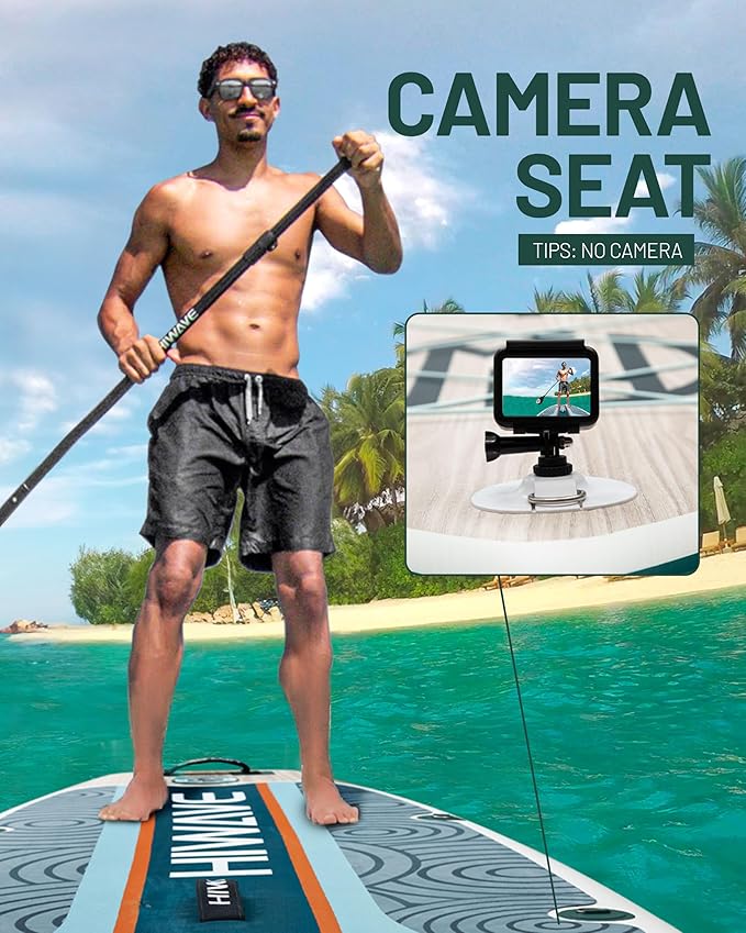 Inflatable Paddle Board 11 '* 34 "* 6" Extra Wide Sup Board, 420lb Capacity Paddle Board for Adults, Suitable for Sea and Lakes, 2+1Family Board